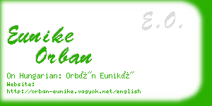 eunike orban business card